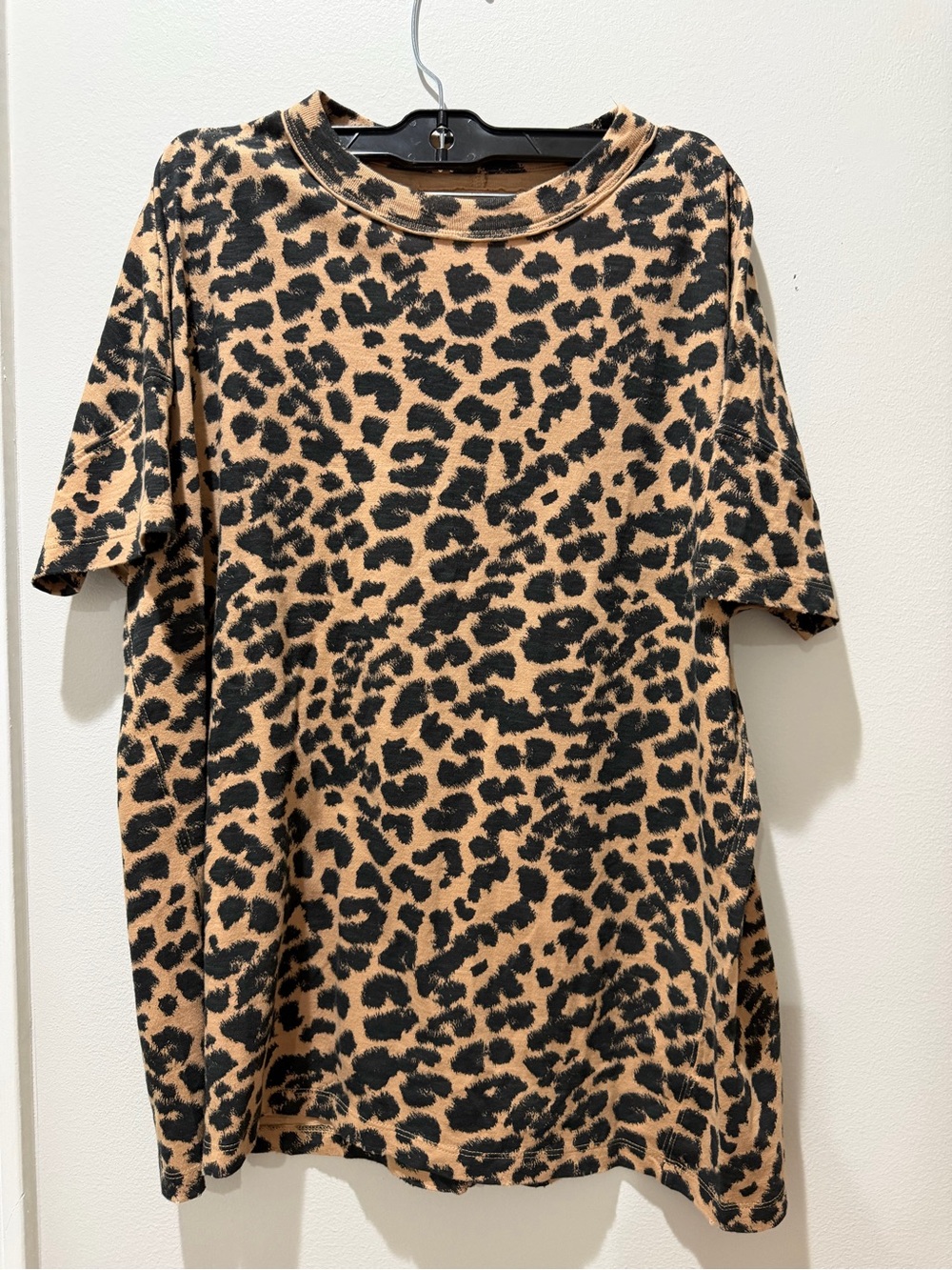 aerie Leopard Print Short Sleeve Tee - Tan & Black